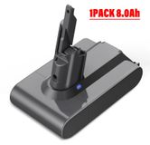Batterie de remplacement - Aspirateur à main V7 SV11 - 8,0 Ah, 8000 mAh, haute capacité - Li-Ion - Certifié CE - Rouge