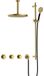 Hotbath Cobber X - CX7067 - Inbouw Regendoucheset - Geborsteld Messing PVD