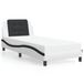 vidaXL Bedframe Zadar Kunstleer Wit en Zwart 80x200 cm