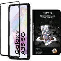 XEPTIO Protection écran complet Vitre en verre trempé Full cover noir pour Samsung Galaxy A35 5G
