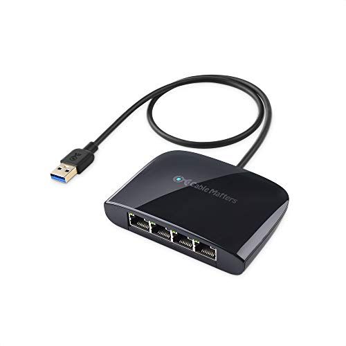Cable Matters USB 3.1 naar 4-poorts Gigabit Ethernet-switch voor laptops en switch-gameconsole