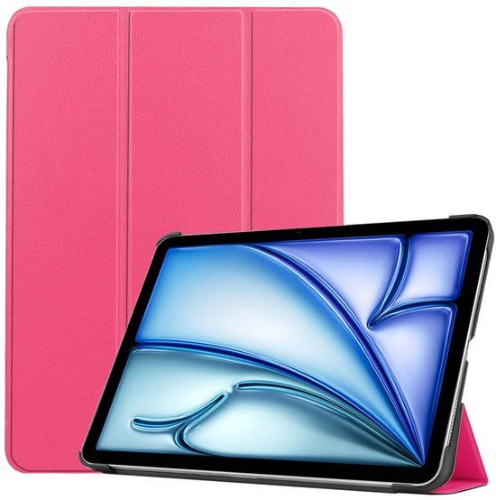 imoshion Tablet Hoes - Geschikt voor Apple iPad Air 5 (2022) / Air 4 (2020) / Air 11 inch (2026) M4 / Air 11 inch (2025) M3 / Air 11 inch (2024) M2 - Trifold Bookcase - Roze