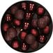Decoris Boules de Noël - 28 ST - mini - acajou brun - plastique - 3 cm - brillant/mat/pailleté