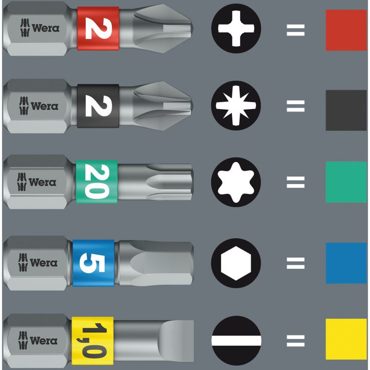 Wera Bit-Check 6 Impaktor 2 bitset 6-delig | 4013288190826