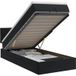 Prolenta Maison Exclusive Lit Ottoman exclusif avec matelas et tête de lit noire, dimensions 90 x 200 cm, revêtement en velours