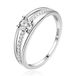 Elenza AMS Elenza .925 Zilveren Ring met Vierkante Baguette Zirkonia
