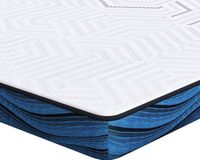 vidaXL Matras Topper 140 x 190 cm dik Jacquard stof Wit