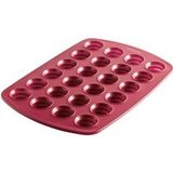 COOX Moule à muffins en silicone 24 pièces, env. Ø 3,5 cm. (rouge)