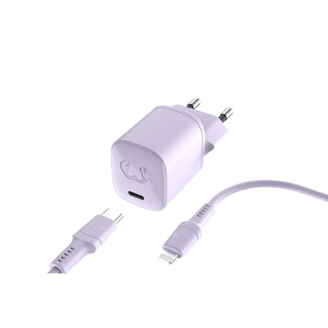 Fresh 'n Rebel Mini Charger USB-C 20W + Lightning Cable - Dreamy Lilac
