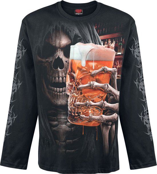 Spiral Live Loud Heren Shirt met lange mouwen - Zwart - M