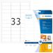 HERMA 8837 universele etiketten voor inkjetprinters A4 (63,5 x 25,4 mm, 25 velles, papier, mat) zelfklevend, bedrukbaar, permanente klevende stickers, 825 etiketten voor printer, wit