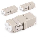 1aTTack.de 3x glasvezel keystone-connectoren OM1 of OM2 (UPC of PC) LC duplex female naar LC duplex female multimode beige