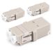 1aTTack.de 3x glasvezel keystone-connectoren OM1 of OM2 (UPC of PC) LC duplex female naar LC duplex female multimode beige