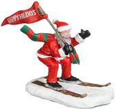 Luville - Happy Holidays Kerstdorp Figuren/Wintersport Kunststof Rood/Wit/Groen/Zwart 8x4x7.5 cm
