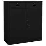 VidaXL Archiefkast Staal Zwart 90x40x102 cm