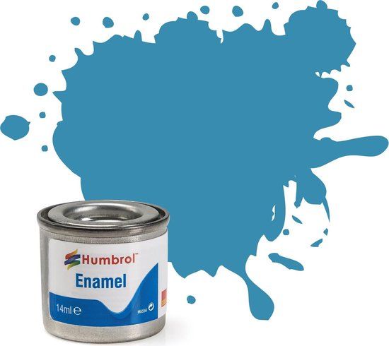 Humbrol Emailleverf Glans - No.48 Mediterranean Blue - 14 ml - Mat - Voor buiten