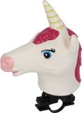XLC Eenhoorn DD-H03 Fietstoeter - Kinderfiets - Wit & Roze - 25,4 mm