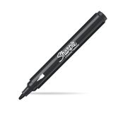 Sharpie Creative Marker Acrylverfmarkers | Ronde punt | Verfmarkers op waterbasis | Inkt loopt niet door en geschikt voor de meeste oppervlakken | Zwart | 6 stuks