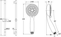 Cornat Douchestangset COMISO chroom