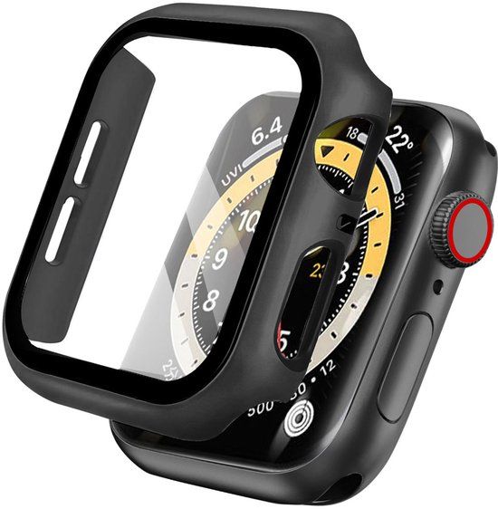 imoshion Screenprotector - Geschikt voor Apple Watch 4 / 5 / 6 / SE - 44 mm - Full Cover Hard Case - Zwart
