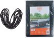 BLACK+DECKER Afdekzeil/dekzeil set aanhangers - incl. 7 meter elastiektouw - zwart - waterdicht - 300 x 400 cm