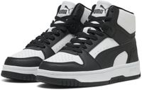 PUMA Rebound Slam Mid Jr Hoge Sneakers Unisex Kinderen Synthetisch Rubber Veters Wit/Zwart