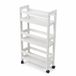 NUXIO Smalle badkamerkast op wielen, 3 planken KLUK, 38 x 15 x 76 cm