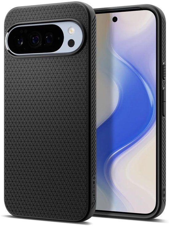 Spigen Liquid Air Hoesje Geschikt voor Google Pixel 10 Pro XL - Back Cover Flexibel TPU Matte Zwart