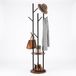 Merkloos Relaxdays Kapstok - Vrijstaand - 175xØ40 cm - Bruin-Zwart