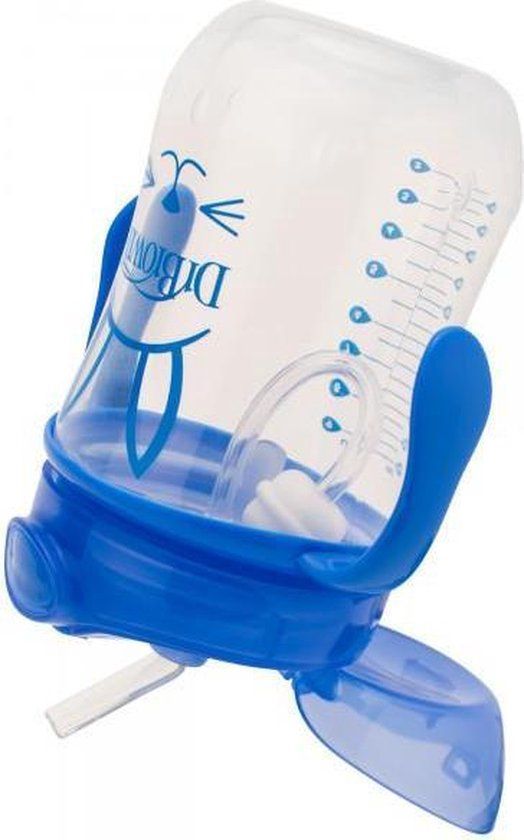 Dr. Brown's Glass With Blue Straw 270 ml
