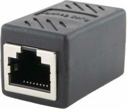Seki Internetkabel netwerk koppelstuk zwart - STP RJ45 verlengstuk - UTP kabel koppelstuk - female to female Ethernet adapter - CAT6A