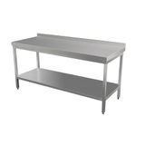 Garcia de Pou Werktafel 2 niveaus, 120 x 70 x 90 cm, roestvrij staal, zilver, één maat