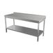 Garcia de Pou Werktafel 2 niveaus, 120 x 70 x 90 cm, roestvrij staal, zilver, één maat
