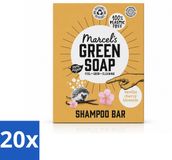 Marcel's Green Soap 20 x Shampoobar - Vanilla & Cherry Blossom - 90g - Lot économique
