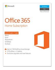 Microsoft Office 365 Home - 5 Licenties - Frans - 1 Jaar