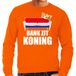 Bellatio Decorations Koningsdag Koningsdag sweater / trui bank zit Koning oranje voor heren - Woningsdag - thuisblijvers / Kingsday thuis vieren XL