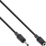InLine DC verlengkabel | 4,0 x 1,7mm | zwart | 2 meter