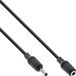 InLine DC verlengkabel | 4,0 x 1,7mm | zwart | 2 meter