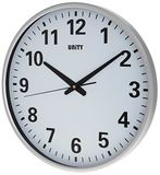 Unity Tejo Extra Grote Wandklok, 38cm Clear Dial Ultra Stille Vegende Handen, Zilver