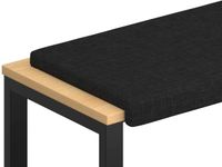 vidaXL Coussin de banc tissu noir profondeur 35 cm