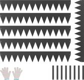 Clôture de bordure en acier pour jardin, 6 pièces, 40 x 15 cm, résistant à la rouille, noir