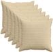 vidaXL - Kussensloop - 6 stuks - HOUTEN - Lichtgroen/Grijs - 70 x 70 cm - corduroy