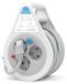 Trommel 10 meter, 4 stopcontacten, binnen, rood/zwart