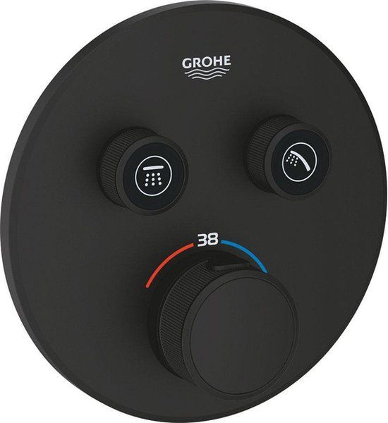 Grohe Grohtherm SmartControl Inbouwmengkraan - Phantom black (Zwart mat) - 29507KF0