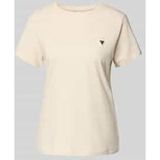 Guess Triangle Logo Short Sleeve Tee Wo - Beige Shirts