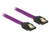 DeLOCK Premium SATA datakabel - nylon - SATA600 - 6 Gbit/s / paars - 0,30 meter