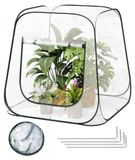 Tente de jardin pop-up - 100 x 100 x 97 cm - PVC - Transparent - Avec sac de rangement - Pour intérieur et extérieur