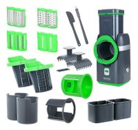 Genius Nicer Dicer Electro - Elektrische Groentesnijder - 25-delig - Blokjesfunctie - Raspen en Snijden - 80W