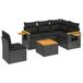 vidaXL Loungeset met Kussens, Poly Rattan, Zwart