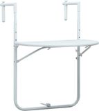 vidaXL Balkontafel hangend 60x64x83,5 cm rattan-look kunststof wit